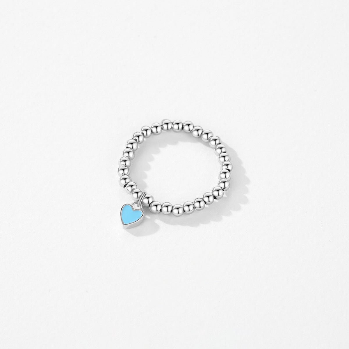 Sweet Love Enamel Sterling Silver Ring