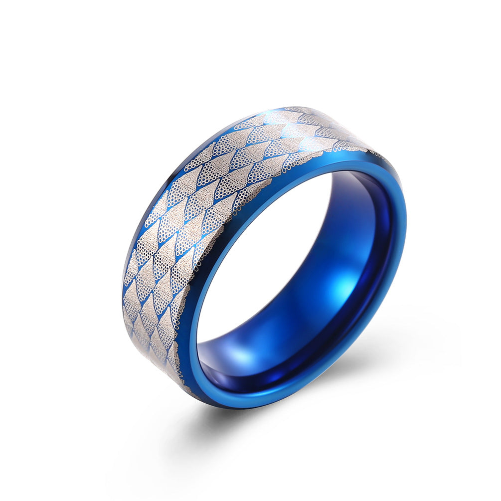 European And American Wind Tungsten Steel Ring For Men