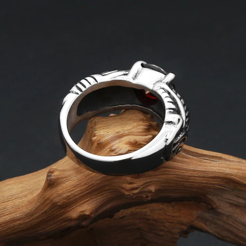 Gothic Eagle Stainless Steel Men's Ring