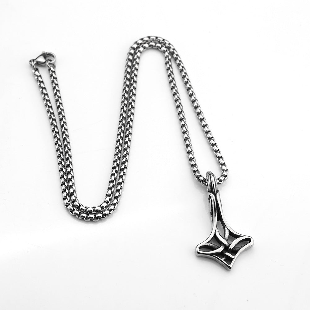 European And American Retro Men's Stainless Steel Viking Necklace