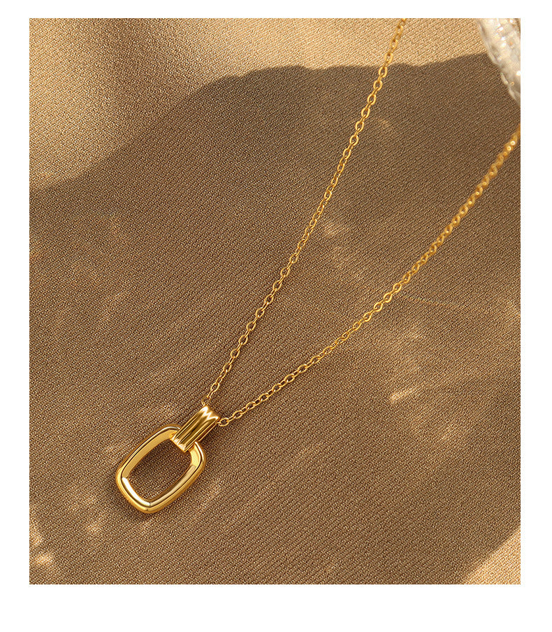 Geometric Gold-Plated Choker Necklace for Women