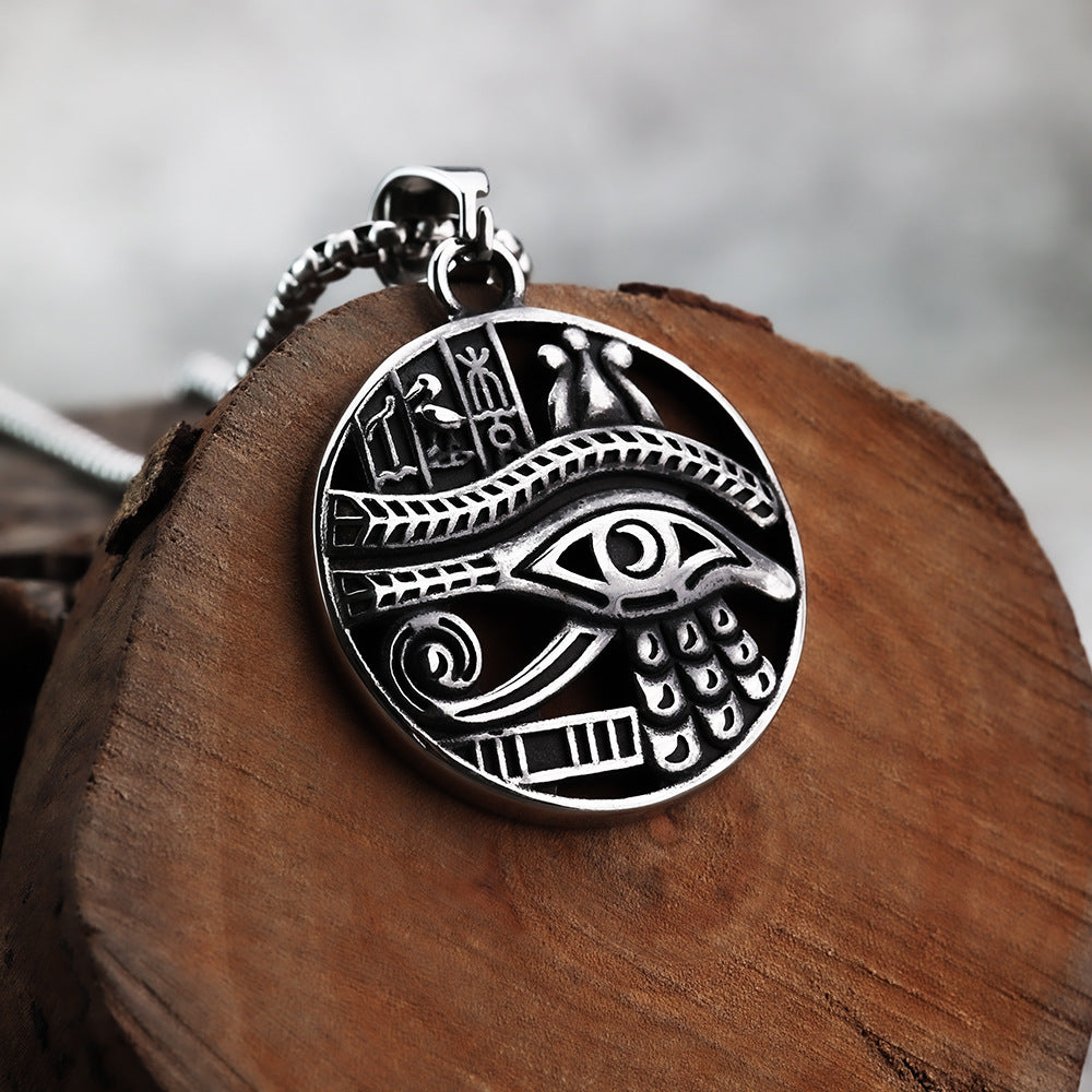 Vintage Eye of Horus Men's Pendant Necklace
