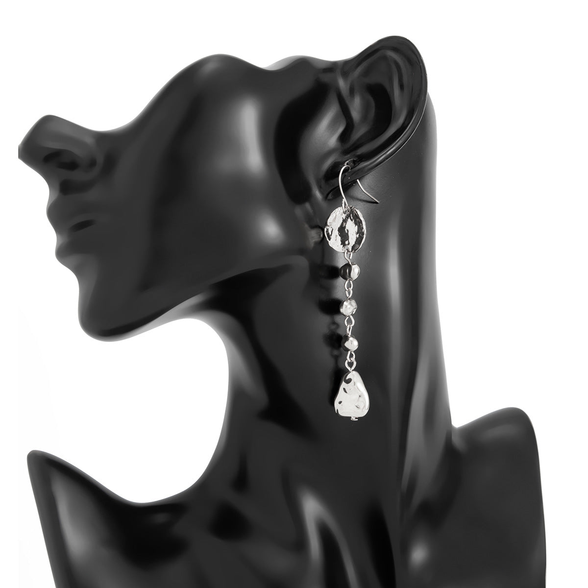 Planderful Vienna Verve Beating Pattern Fringed Stud Earrings For Women Statement Baroque Style