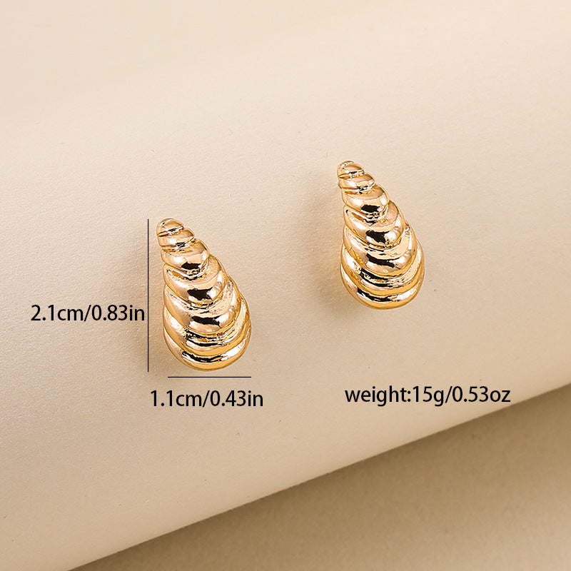 Spiral Metal Small Ladies Earrings - Vienna Verve Collection