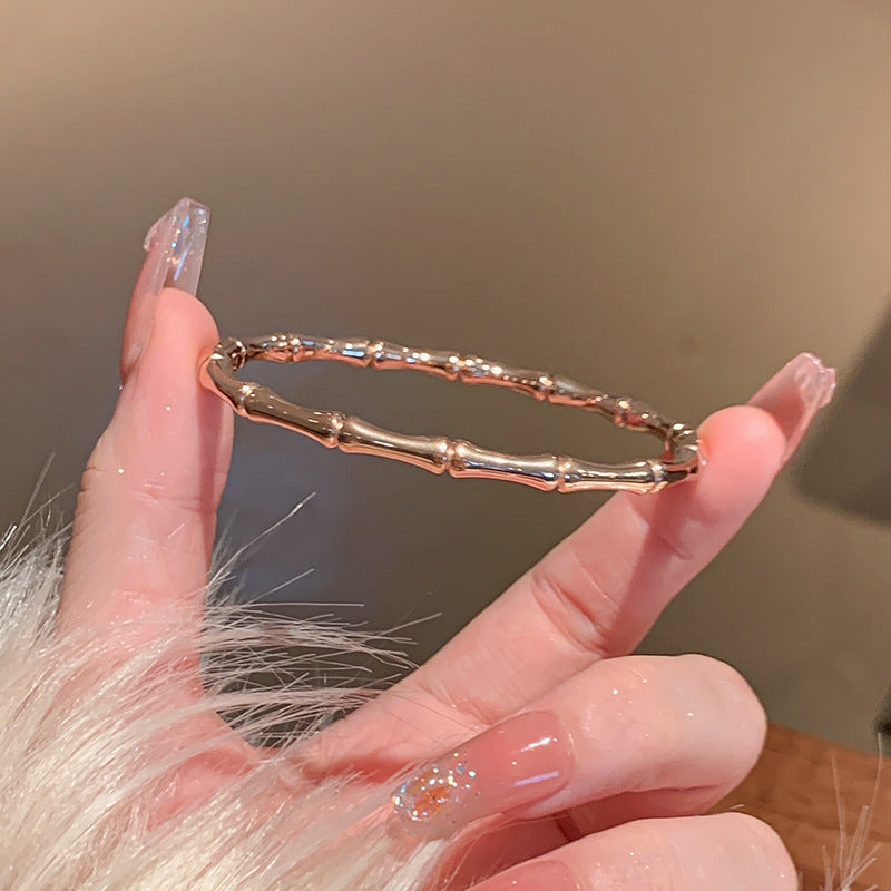 Planderful Jewelry Steel Bracelet Minimalist Design With Gold Accent For Women Everyday Wear