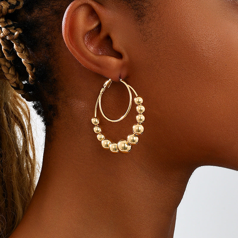 Planderful Vienna Verve Earrings – Fashionable Double Large Circle Design