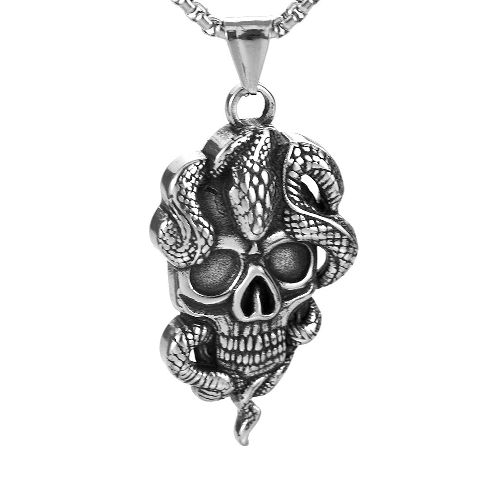 European And American Retro Stainless Steel Men's Pendant Gothic Skull Pendant