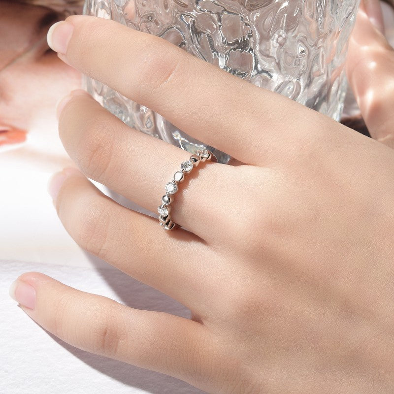 Jewelry Cross-border Hot Sale Wind Round Bubble Row Ring