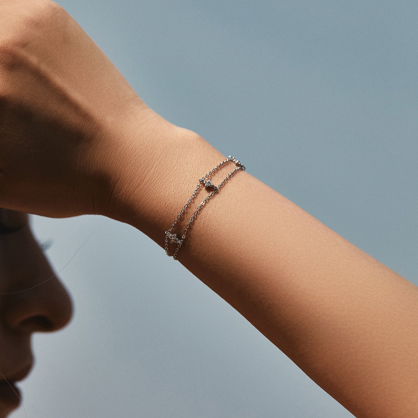 Planderful Everyday Genie Bracelet – Elegant Double-Layer Four-Leaf Clover Design