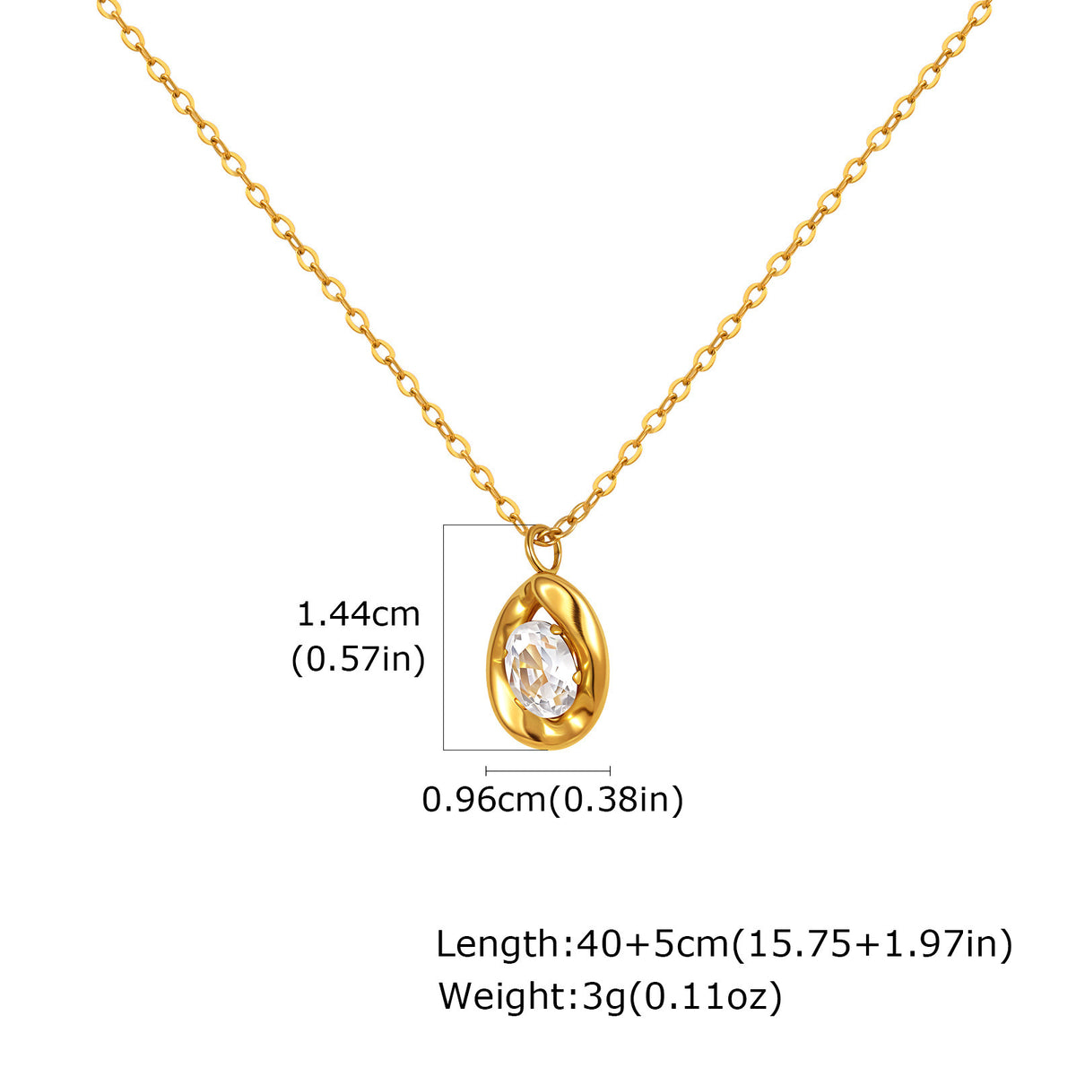 Zircon Jewelry — Stud Earrings or Necklace