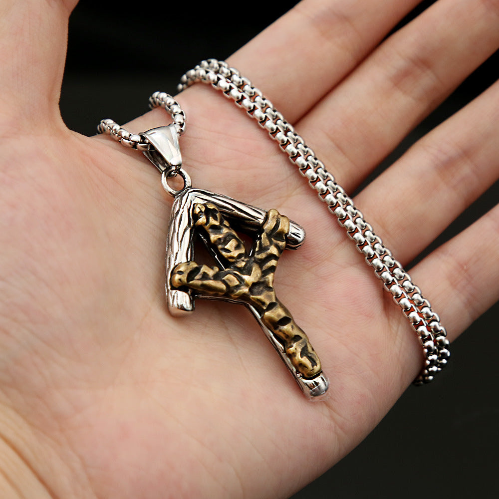 Nordic Viking Rune Titanium Steel Necklace for Men