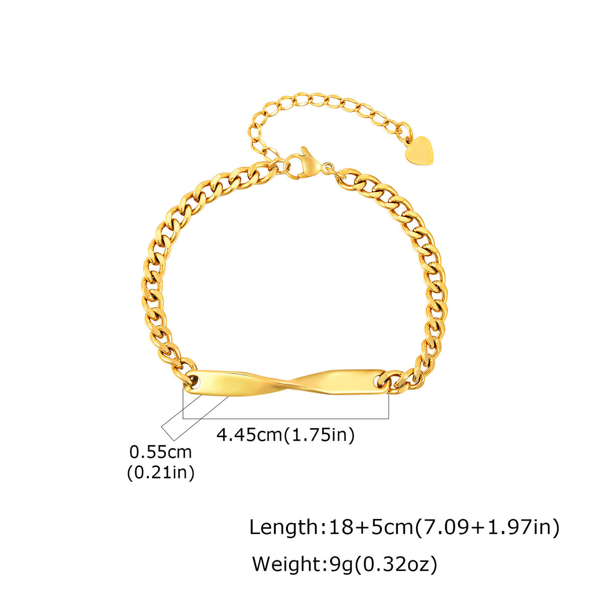 M Bius Couple Significant Stainless Steel Bracelet Unisex