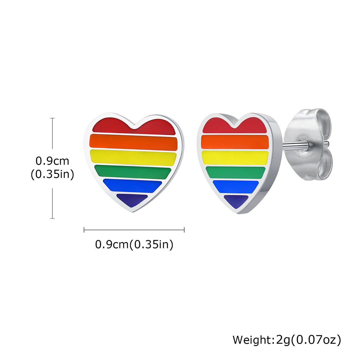 Heart Earrings — Small or Large Pair