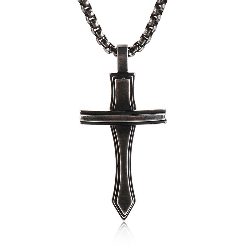 Cross-Border Creative Sword Pendant for Men - Personalized Titanium Steel Fashion Accessory from Japan and South Korea