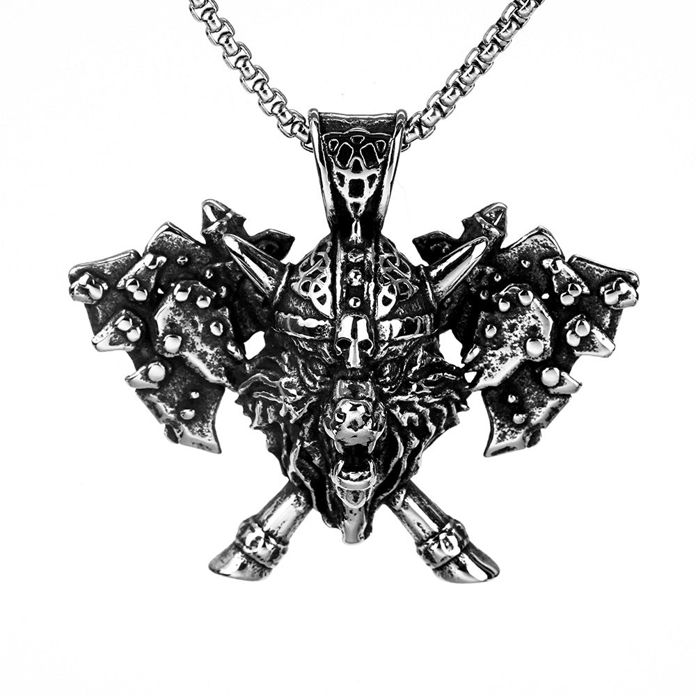 European And American Retro Stainless Steel Men's Pendant Necklace