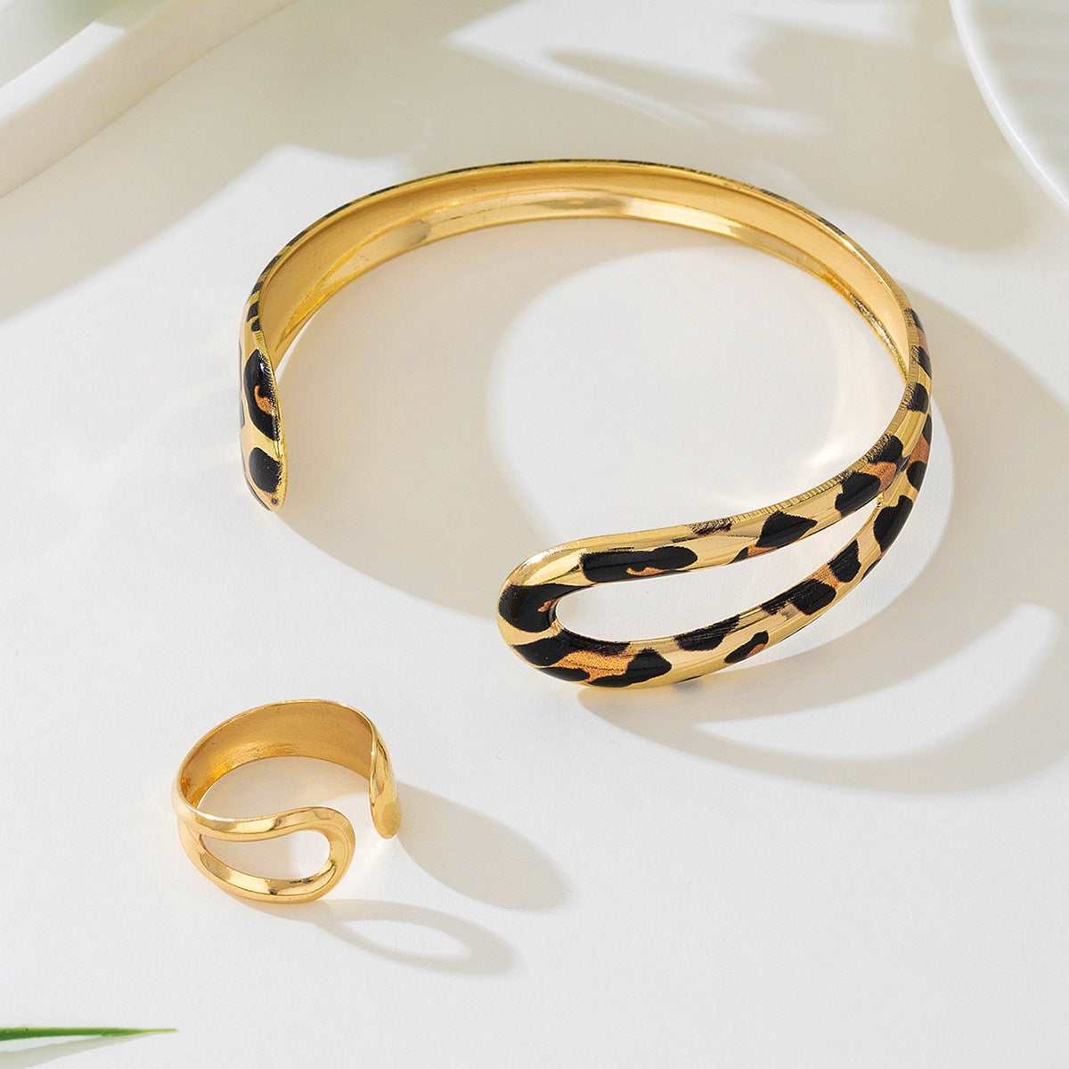 Versatile Metal Bracelet Ring Set for Stylish Women