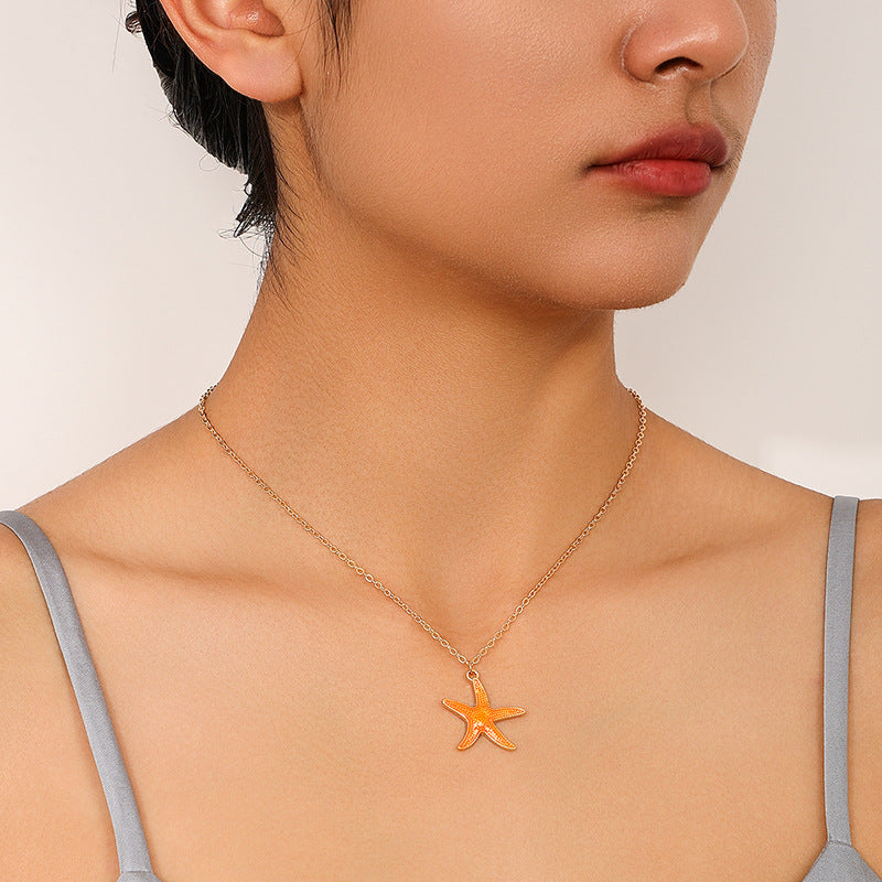 Sweet Starfish Pendant Necklace - Summer Vibes