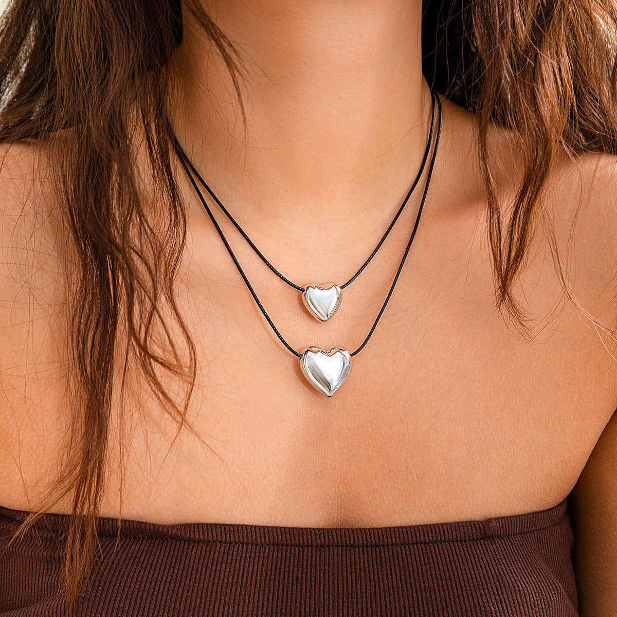 Wax Thread Bow Love Heart Necklace from Planderful's Vienna Verve Collection