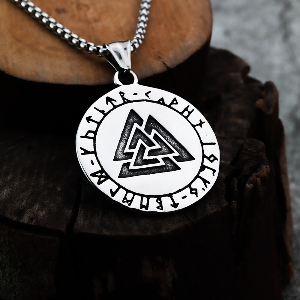 Viking Pendant Odin Fashion Luhn Rune Stainless Steel Jewelry