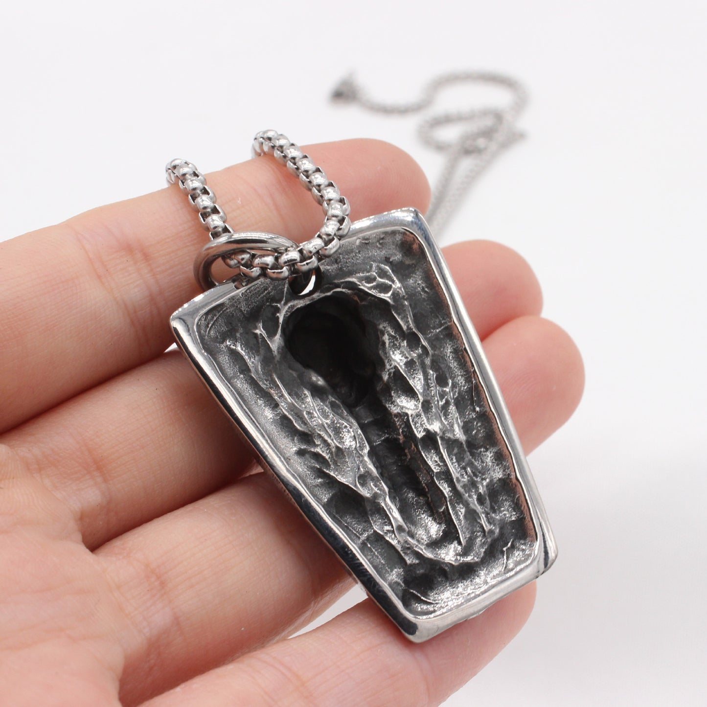 Personalized Retro Angel Wings Titanium Steel Pendant for Men - Wholesale European and American Jewelry