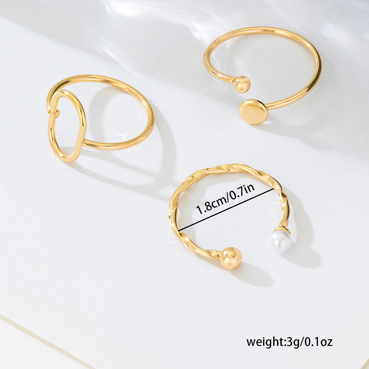 Minimalist Metal Line Twist Ring Set for Women by Planderful