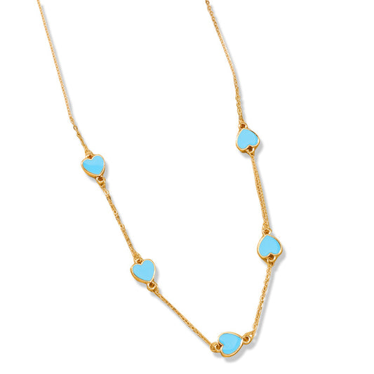 Elegant Glazed Love Collar Necklace for Women - Vienna Verve Collection
