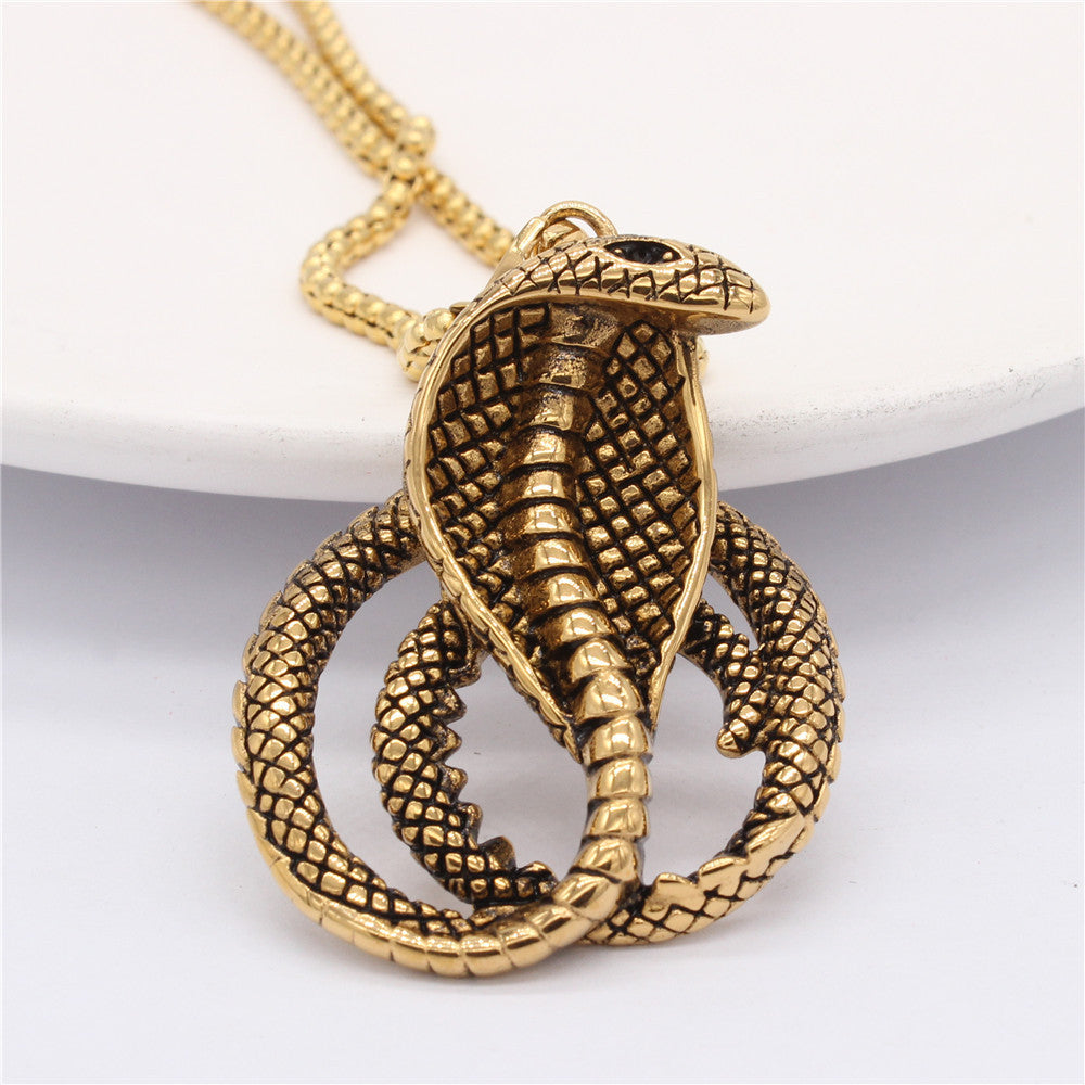 Cobra Pendant Premium Titanium Steel Unisex Jewelry For Men And Women Protection Statement Planderful Everyday Genie
