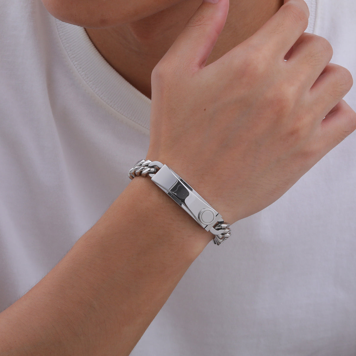 Cuban Chain Stainless Steel Bracelet for Men