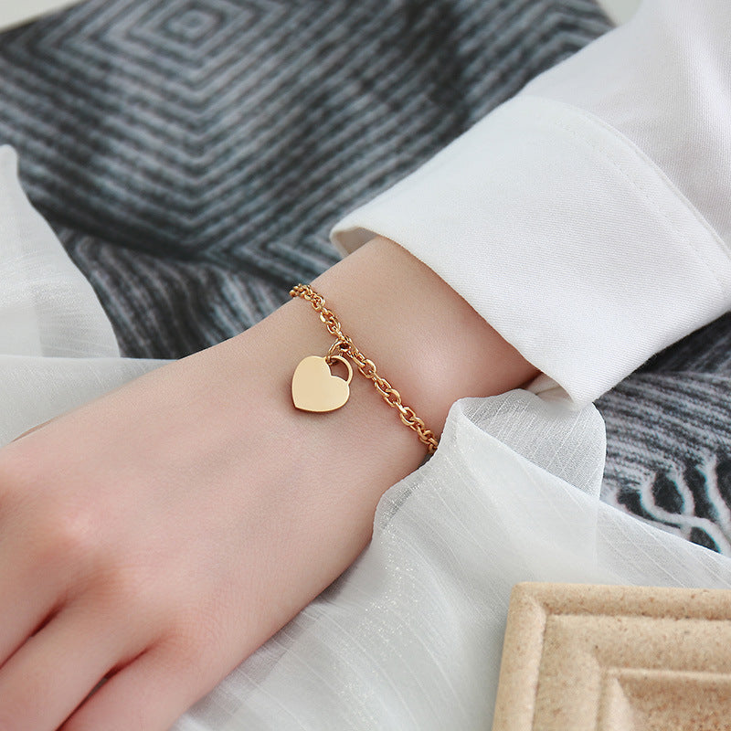 Women's Ins Wind Titanium Steel Bracelet Rose Gold Jewelry