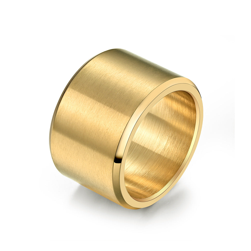 European And American Style Large Simple Stainless Steel Finger Ring For Men