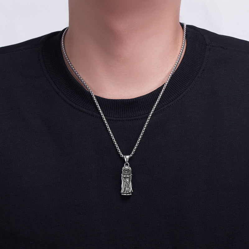 Steel Necklace - Vintage Men's Chinese Ethnic Style