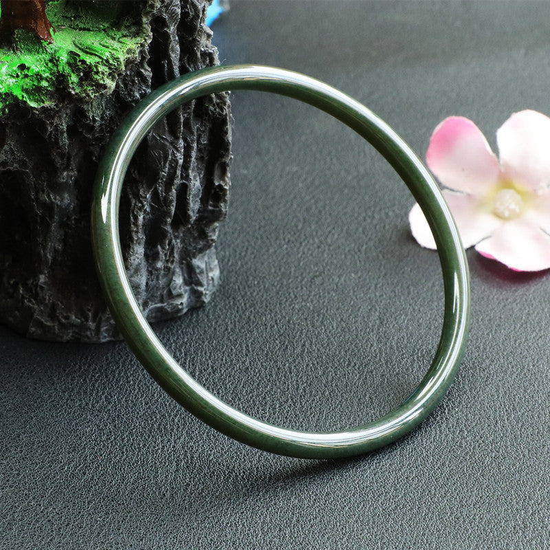 Taqing Hetian Jade Jingle Bangle