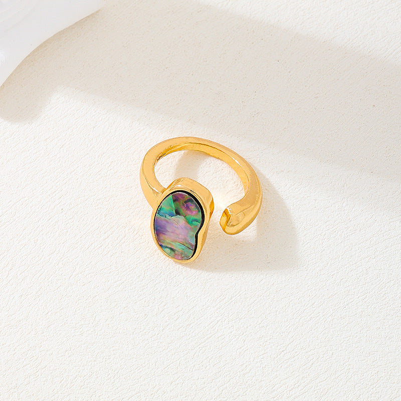 Fashionable Leopard Print Gemstone Ring for Women by Planderful