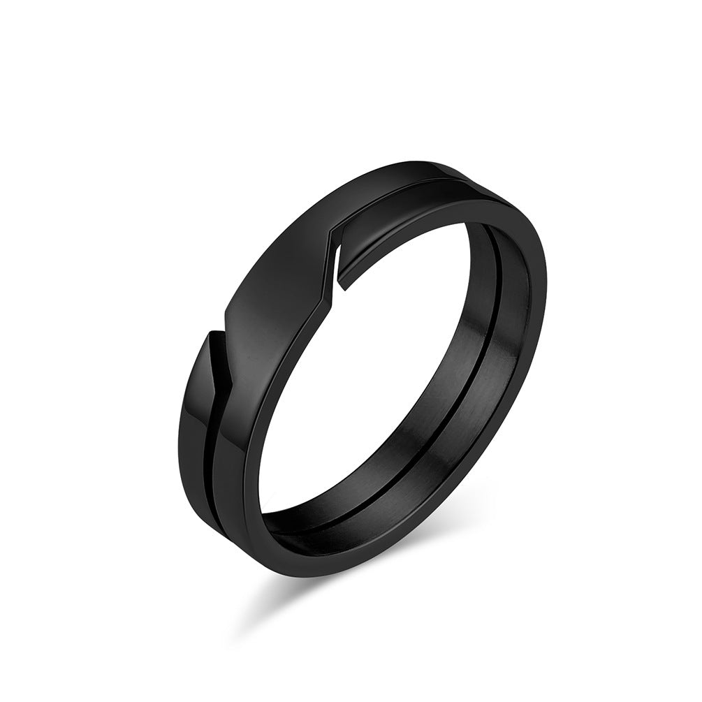 Personalized Titanium Steel Ring for Men and Women Jewelry