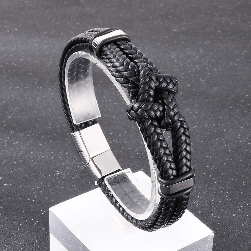 Planderful Stainless Steel Mens Bracelet Magnetic Buckle