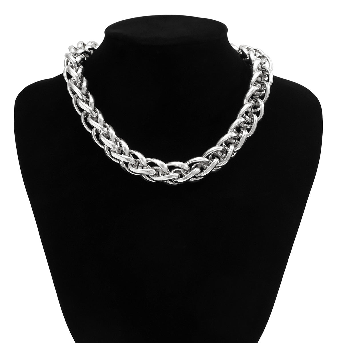 Twisted Aluminum Chain Necklace with Hip-hop Vibe