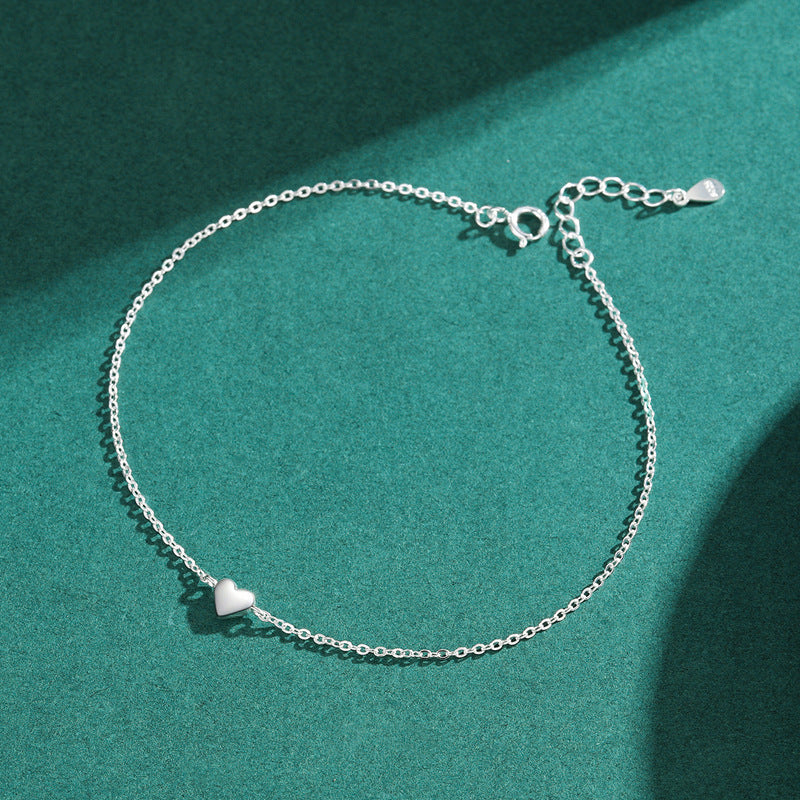Sterling Silver Love Girl Bracelet - Elegant and Versatile Cross Chain Jewelry