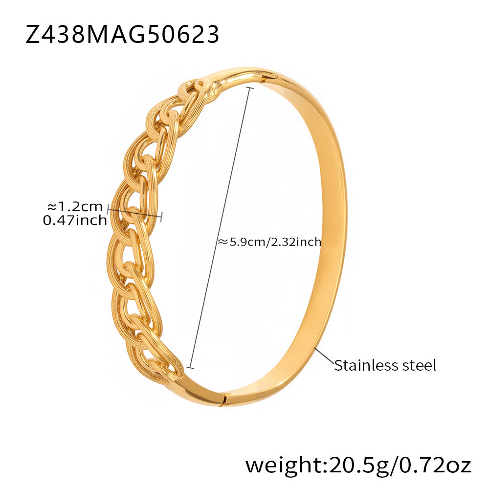 Planderful Everyday Genie Stainless Steel Zircon Bracelet
