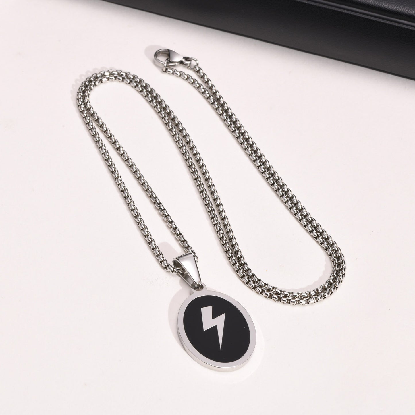 Titanium Steel Necklace Wholesale Stainless Steel Lightning Pendant