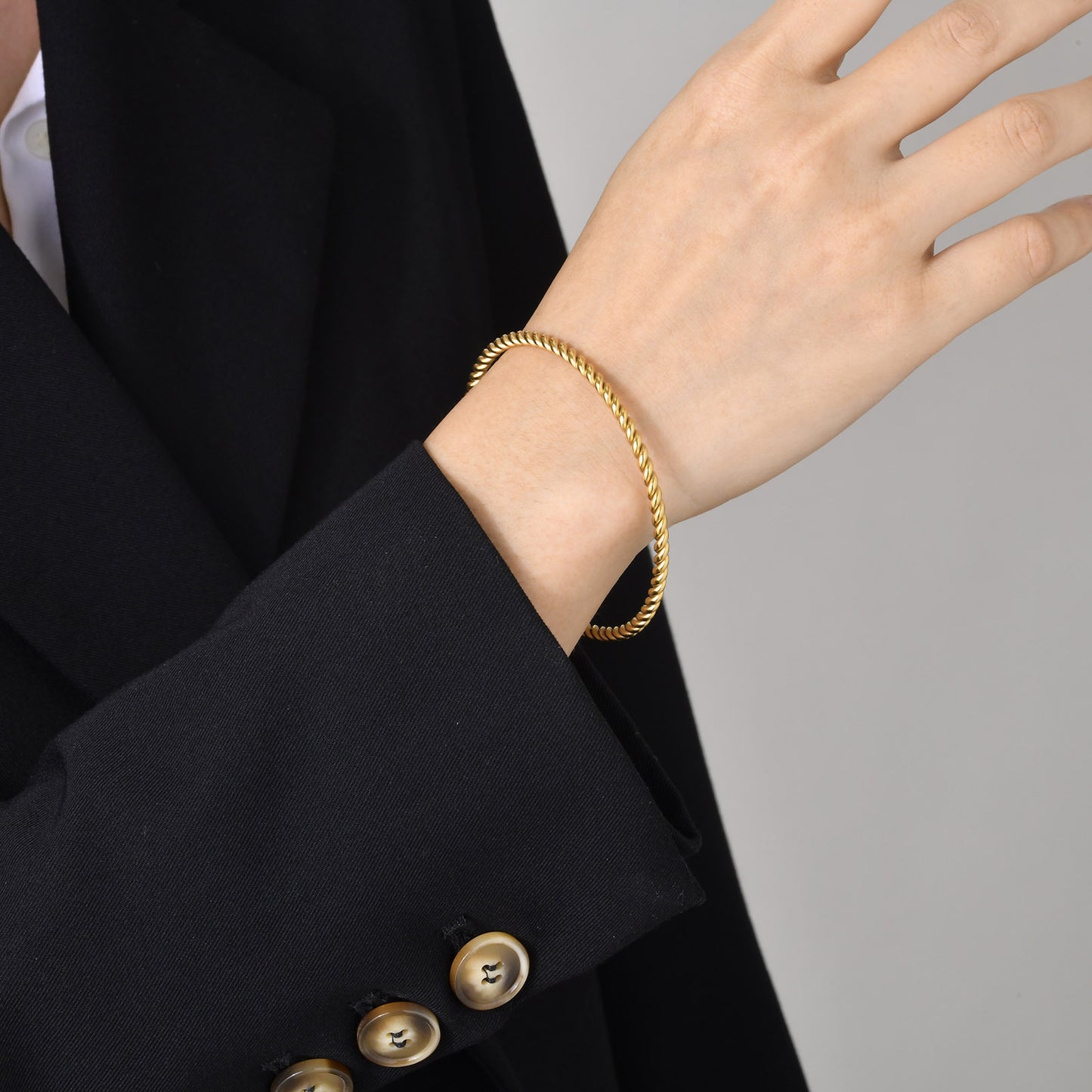 European And American Personalized Jewelry Twist Bracelet Gold