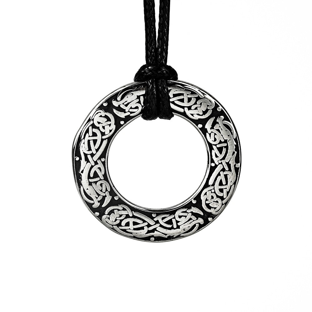 European and American Jewelry Wholesale Titanium Steel Pendant Men's Necklace Retro Viking Wolf Totem for Men