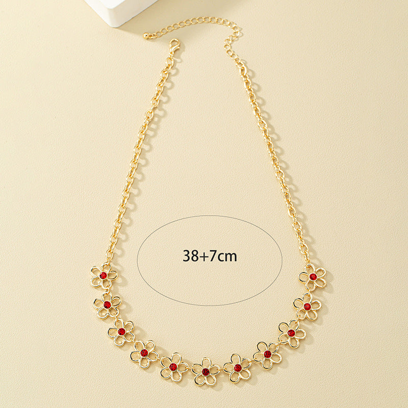 High Fashion Metal Flower Necklace with Unique Personality Details - Wholesale Jewelry