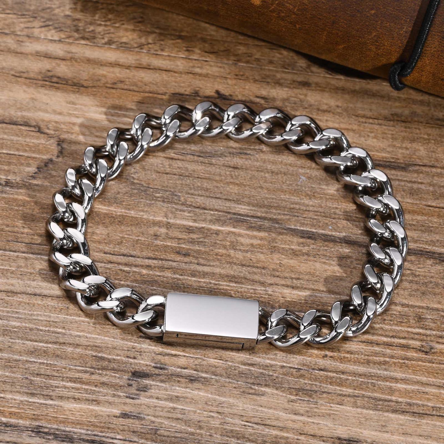Cross-Border Jewelry Stainless Steel Thick Bracelet for Men