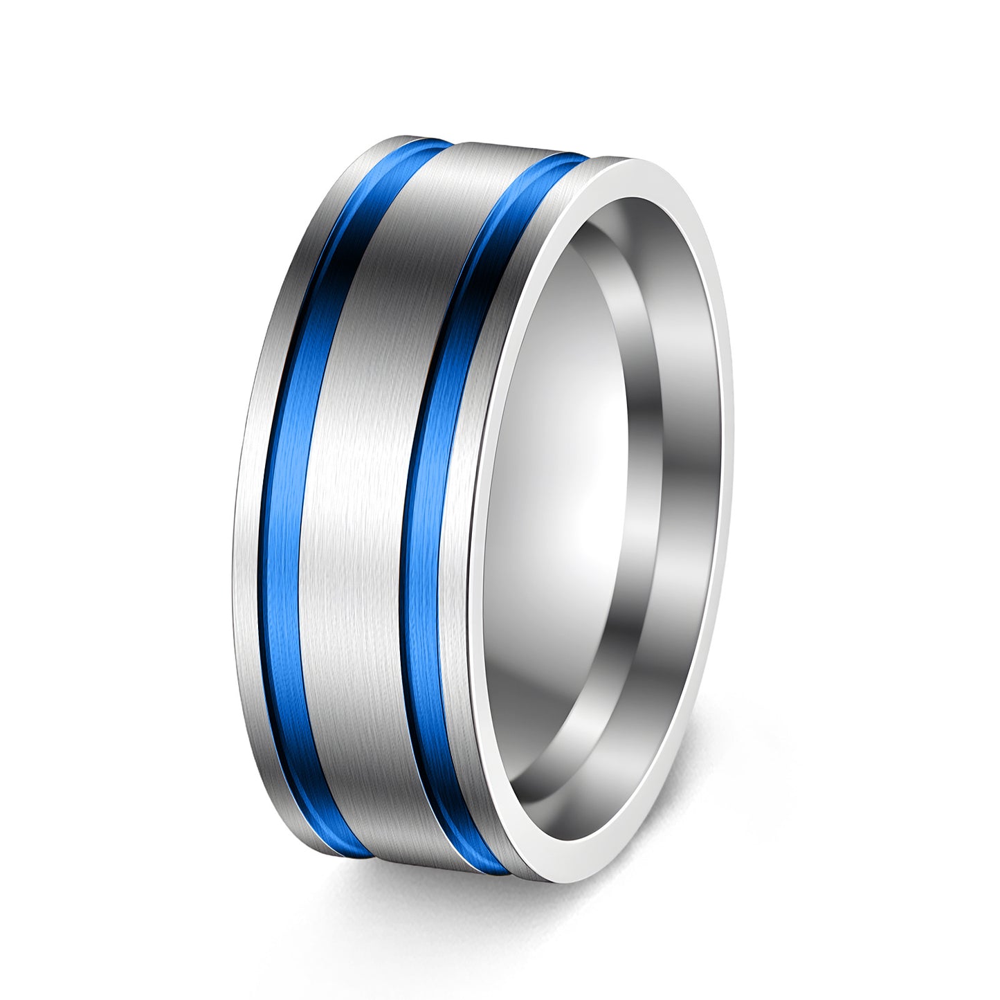 Stainless Steel 8mm Matte Ring For Men Unisex Everyday Genie By Planderful Collection Durable Protection