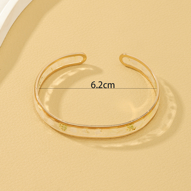 Fresh Dried Flower Open Bracelet Set - Vienna Verve Collection