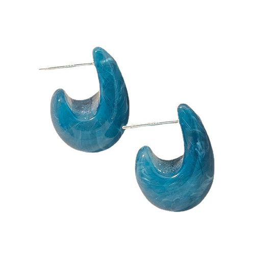 Retro Acrylic Water Drop Earrings Set - Vienna Verve Collection