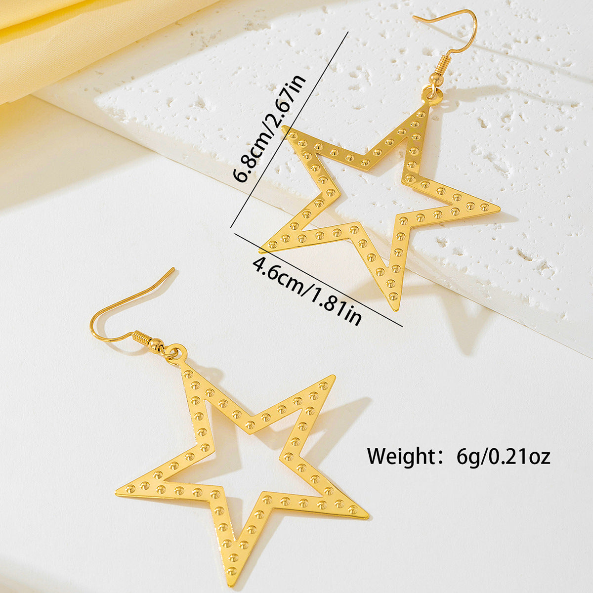 Planderful Vienna Verve Earrings – Fashionable Retro Metal Hollow Star Design