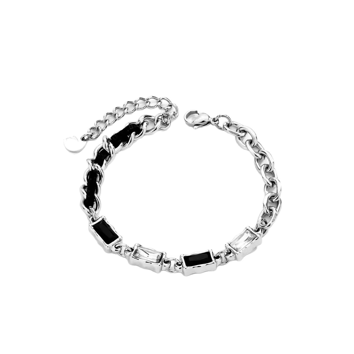 Planderful Jewelry Titanium Steel Couple Necklace Zircon Collarbone Chain High End Design
