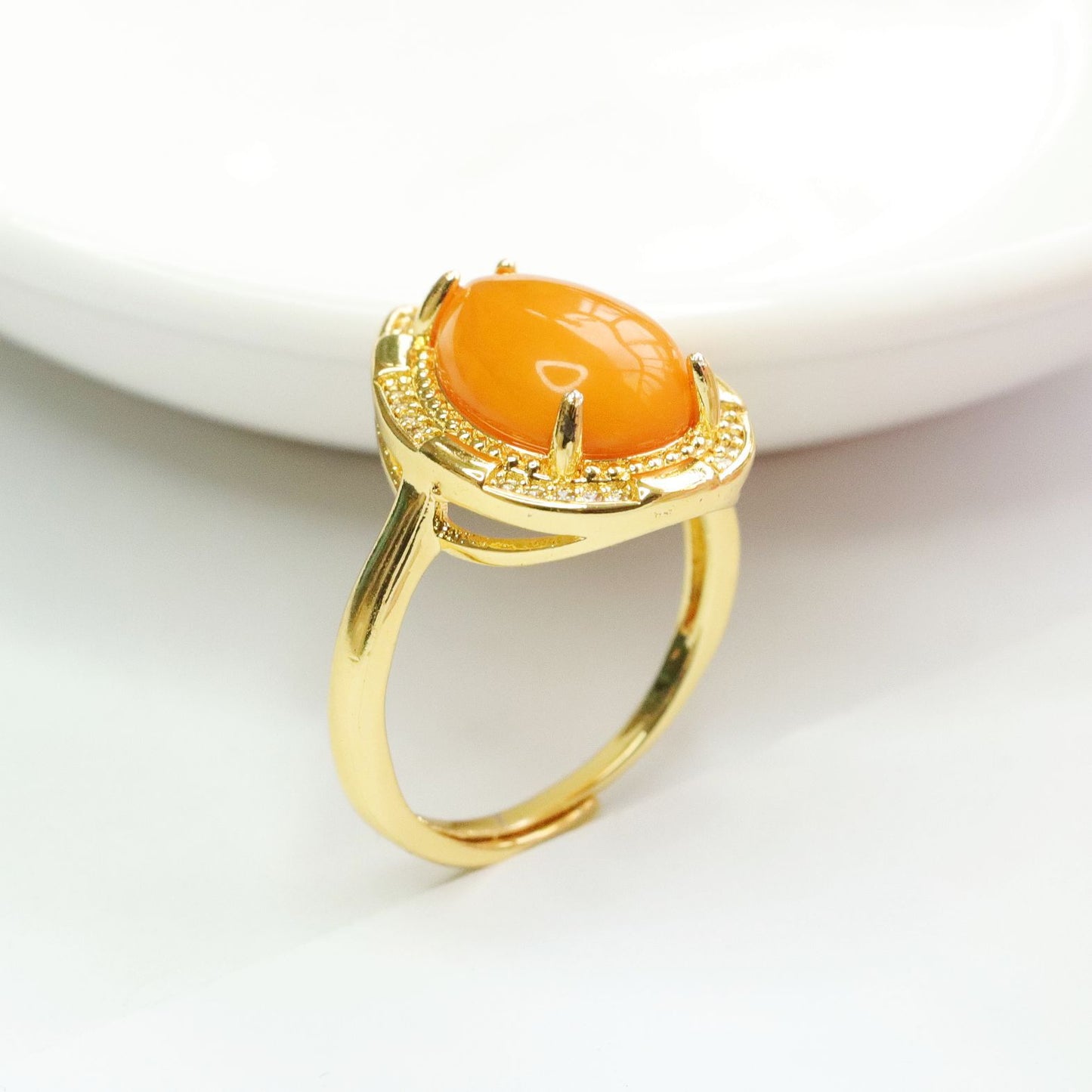 Honey Drop Sterling Silver Ring