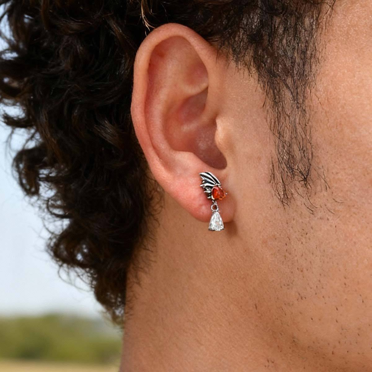 Stainless Steel Zircon Earrings